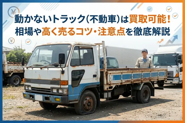 動かないトラック（不動車）は買取可能！相場や高く売るコツ・注意点を徹底解説