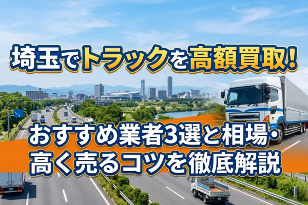 埼玉でトラックを高額買取！おすすめ業者3選と相場・高く売るコツを徹底解説